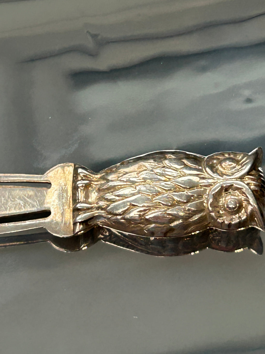 .925 Sterling Silver Hallmarked Bookmark Owl Design 8 Grams