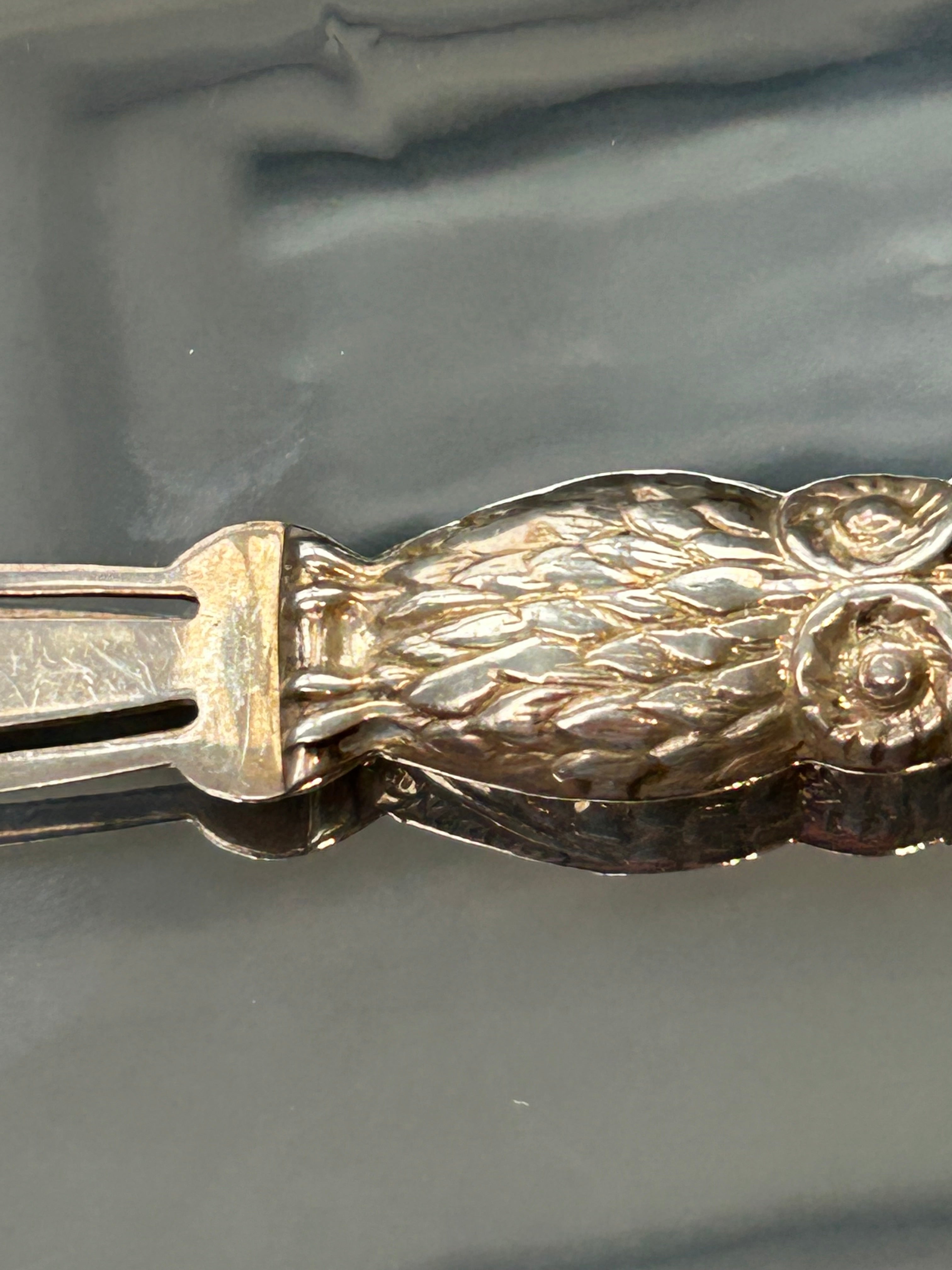 .925 Sterling Silver Hallmarked Bookmark Owl Design 8 Grams