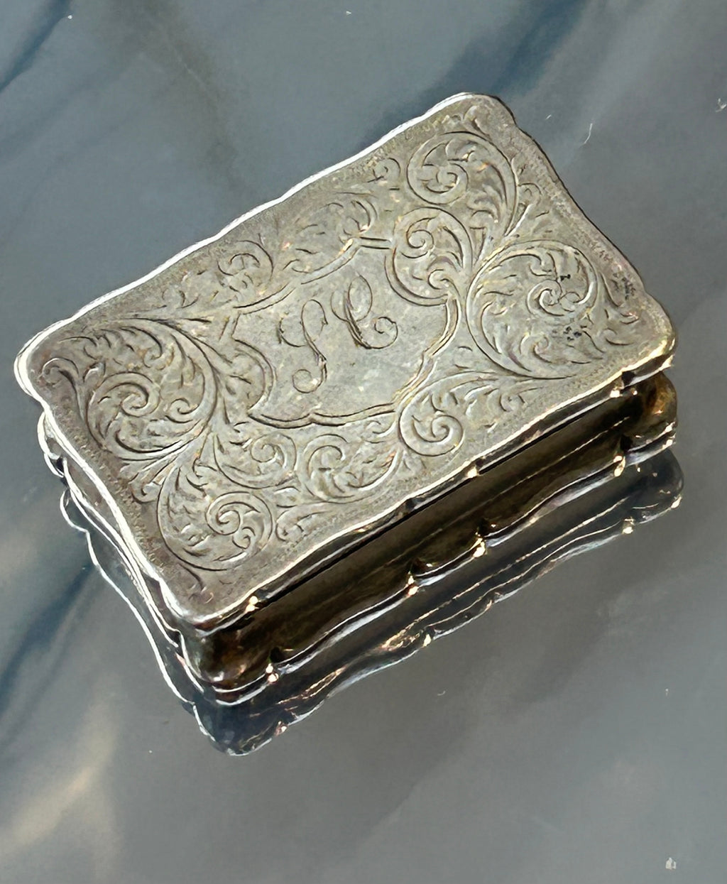 1912 Edwardian Sterling Silver vinaigrette Hallmarked Birmingham Robert Chandler